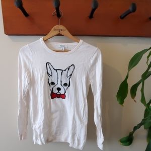 White dog sweater